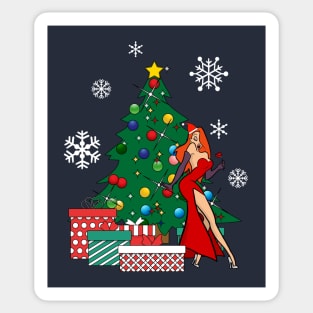 Jessica Rabbit Around The Christmas Tree Sticker